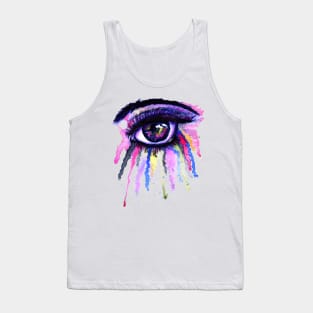 Rainbow anime eye Tank Top